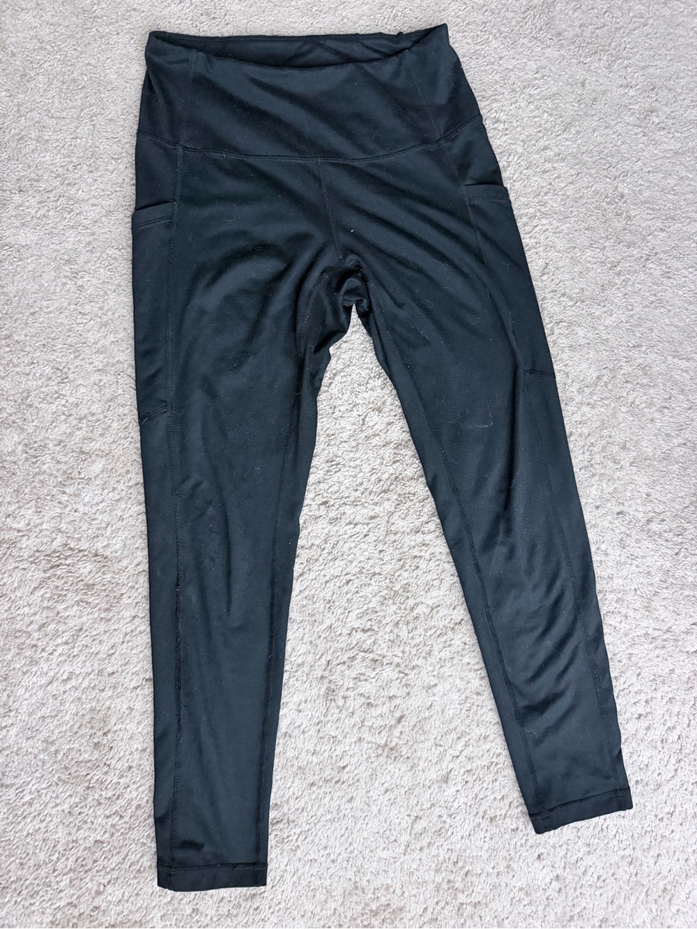 Zella Black High-Waist Leggings with Side Pockets